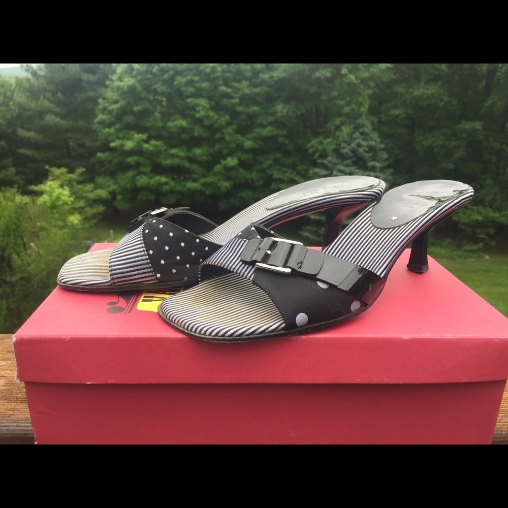 Valenti heels, black polkadot, worn once